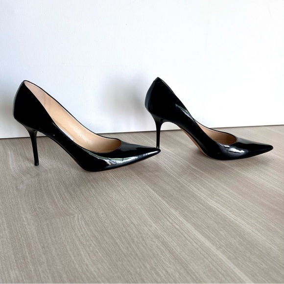 Jimmy Choo Black Patent Leather Stiletto Pumps Preppy Classic EU 38.5/ US 8 - Picture 4 of 15